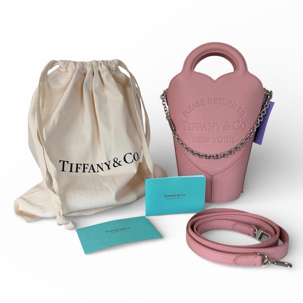 Tiffany & Co. Return to Tiffany’s Leather Pink Crossbody Pochette Bucket Bag NWT